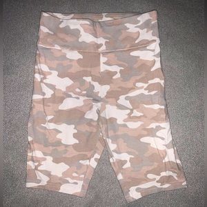 Camouflage biker shorts
